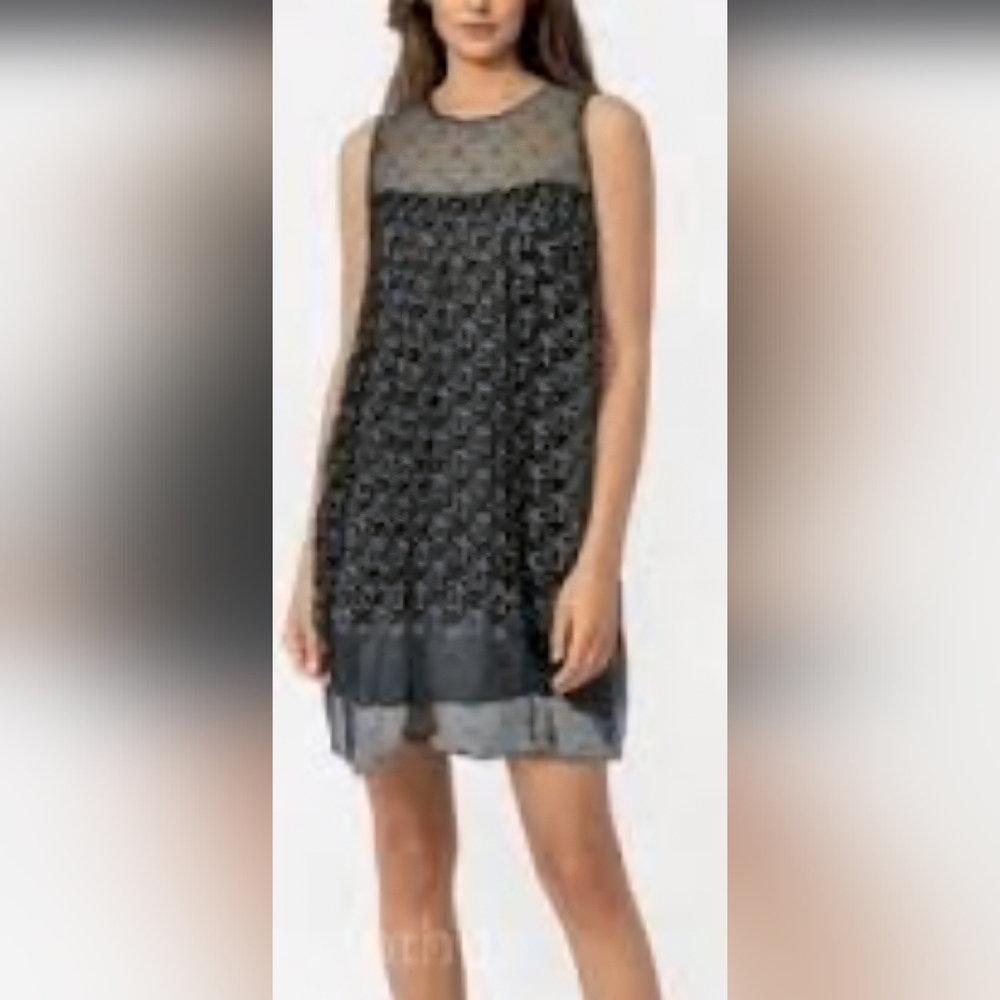 Calypso St. Barth Rhianna Silk Floral Print Shift sleeveless Mini Dress XS NWT